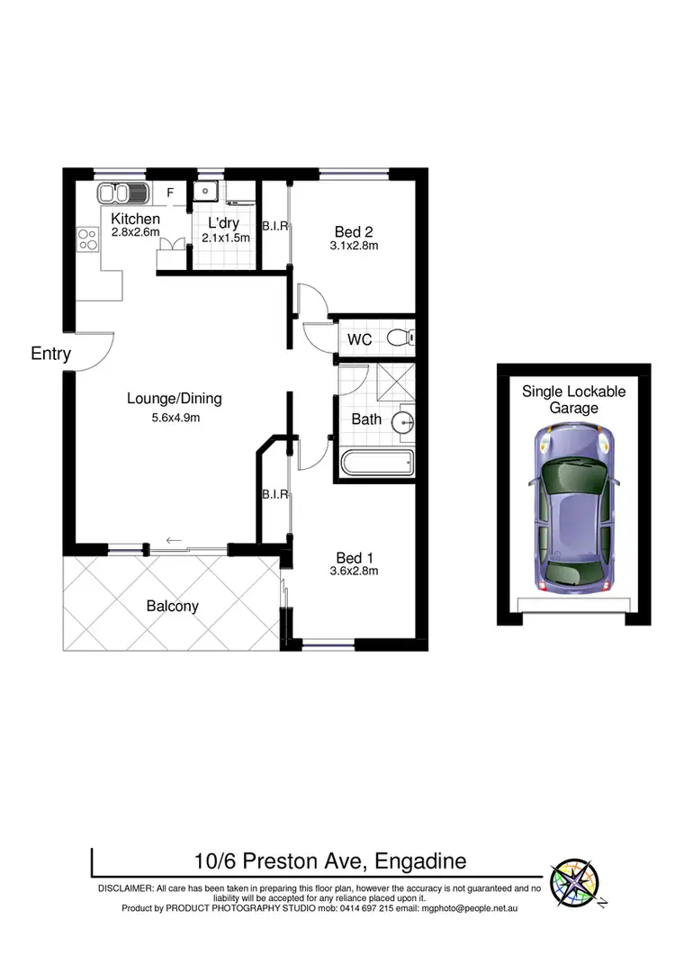 Floorplan of Homely unit listing, 10/6 Preston Avenue, Engadine NSW 2233