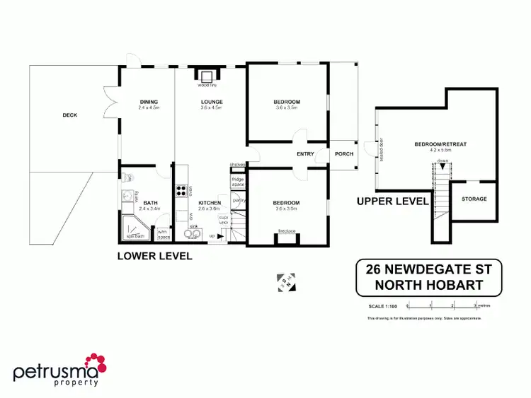 Floorplan of Homely house listing, 26 Newdegate Street, North Hobart TAS 7000
