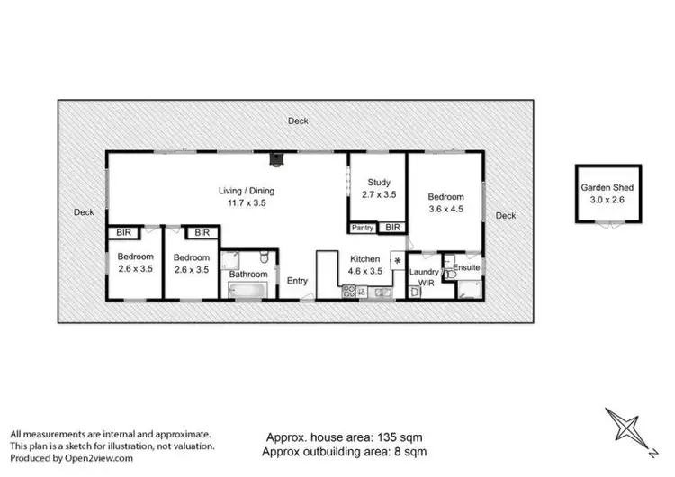 Floorplan of Homely house listing, 895 North Huon Road, Judbury TAS 7109