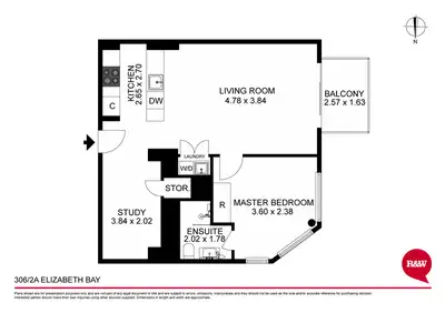 Floorplan of Homely apartment listing, 306/2a Elizabeth Bay Road, Elizabeth Bay NSW 2011