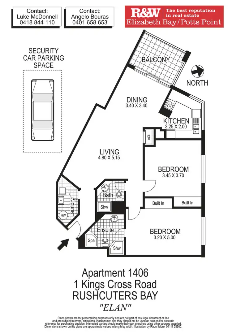 Floorplan of Homely apartment listing, 1406/1 Kings Cross Road, Darlinghurst NSW 2010