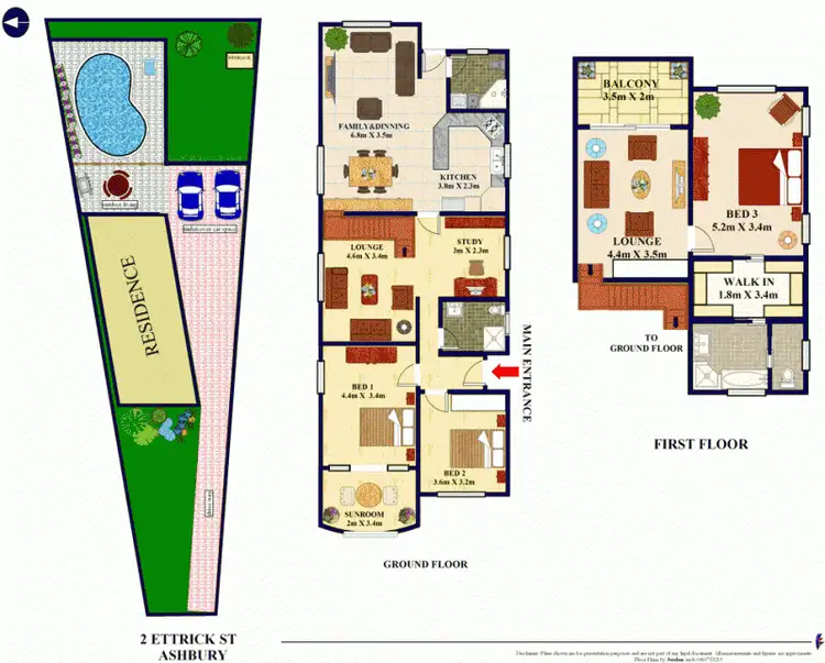 Floorplan of Homely house listing, 2 Ettrick Street, Ashbury NSW 2193