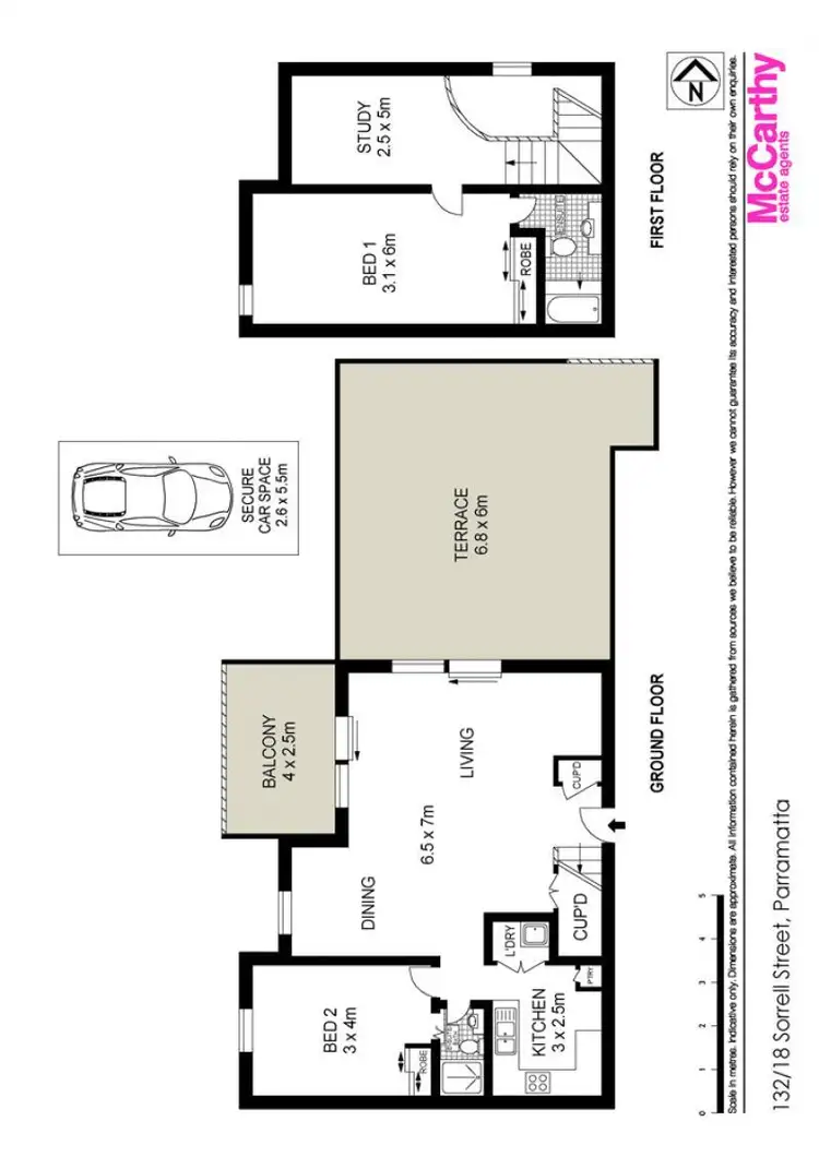 Floorplan of Homely apartment listing, 132/18 Sorrell Street, Parramatta NSW 2123