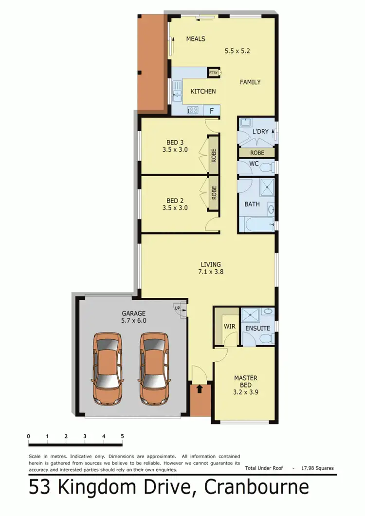 Floorplan of Homely house listing, 53 KINGDOM DRIVE, Cranbourne VIC 3977