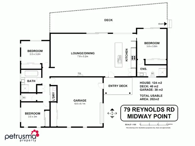 Floorplan of Homely house listing, 79 Reynolds Road, Midway Point TAS 7171