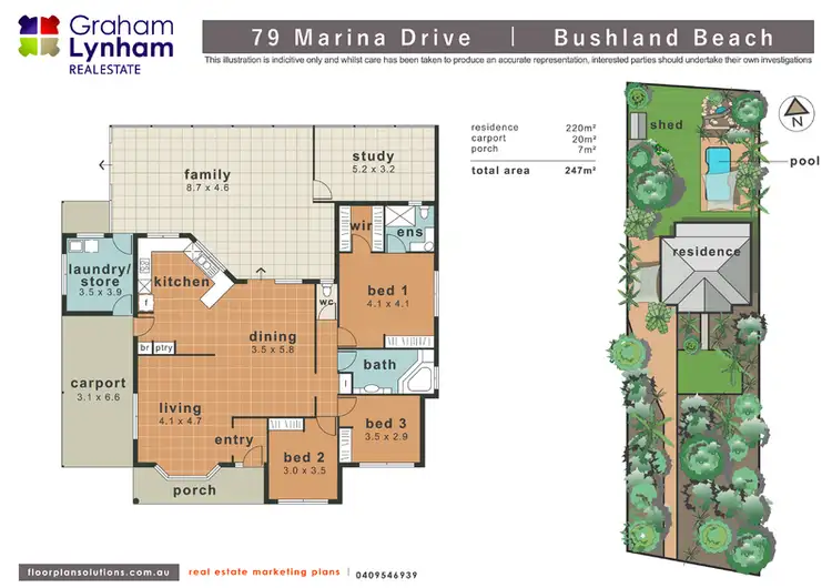 Floorplan of Homely house listing, 79 Marina Drive, Bushland Beach QLD 4818