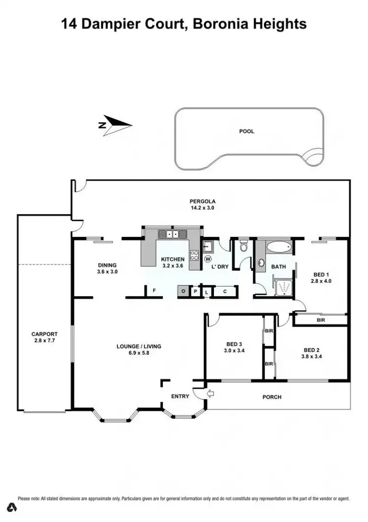 Floorplan of Homely house listing, 14 Dampier Court, Boronia Heights QLD 4124