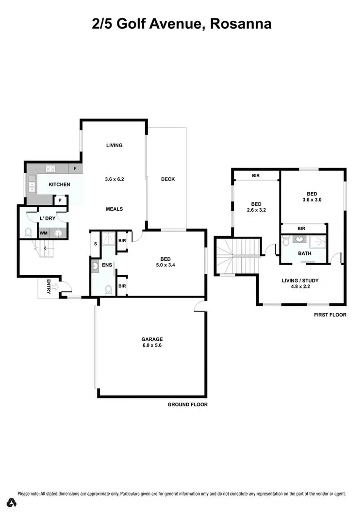 Floorplan of Homely unit listing, 2/5 Golf Avenue, Rosanna VIC 3084