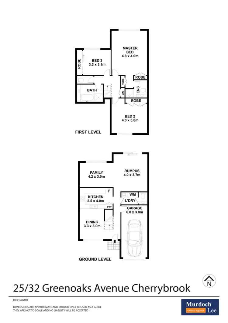 Floorplan of Homely townhouse listing, 25/30-34 Greenoaks Ave, Cherrybrook NSW 2126