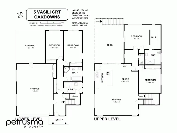 Floorplan of Homely house listing, 5 Vasili Court, Oakdowns TAS 7019