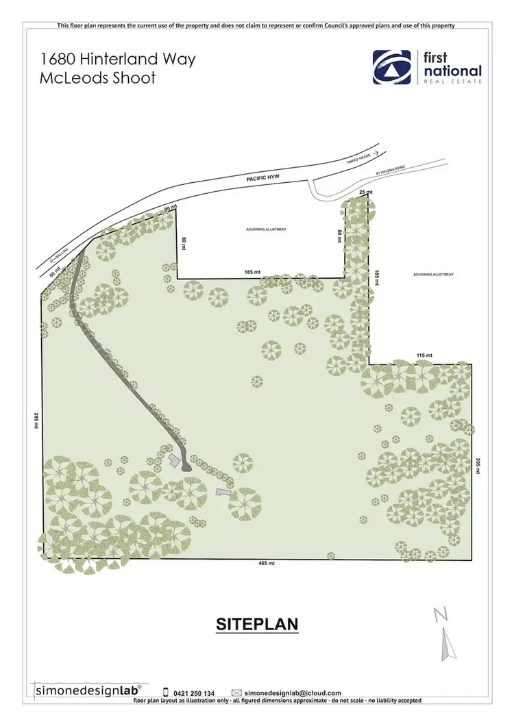 Floorplan of Homely house listing, 1680 Hinterland Way, Mcleods Shoot NSW 2479