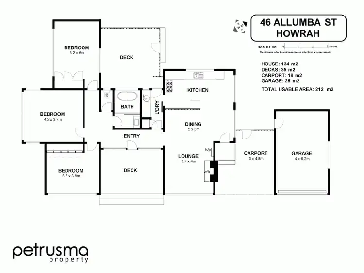 Floorplan of Homely house listing, 46 Allumba Street, Howrah TAS 7018