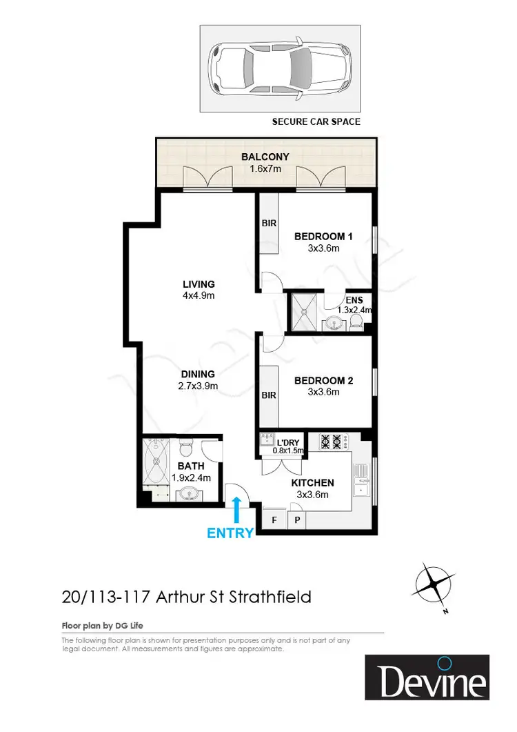 Floorplan of Homely apartment listing, 20/113 Arthur Street, Strathfield NSW 2135