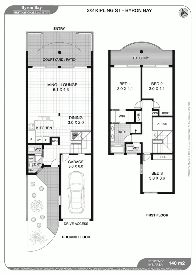 Floorplan of Homely townhouse listing, 3/2 Kipling Street, Byron Bay NSW 2481