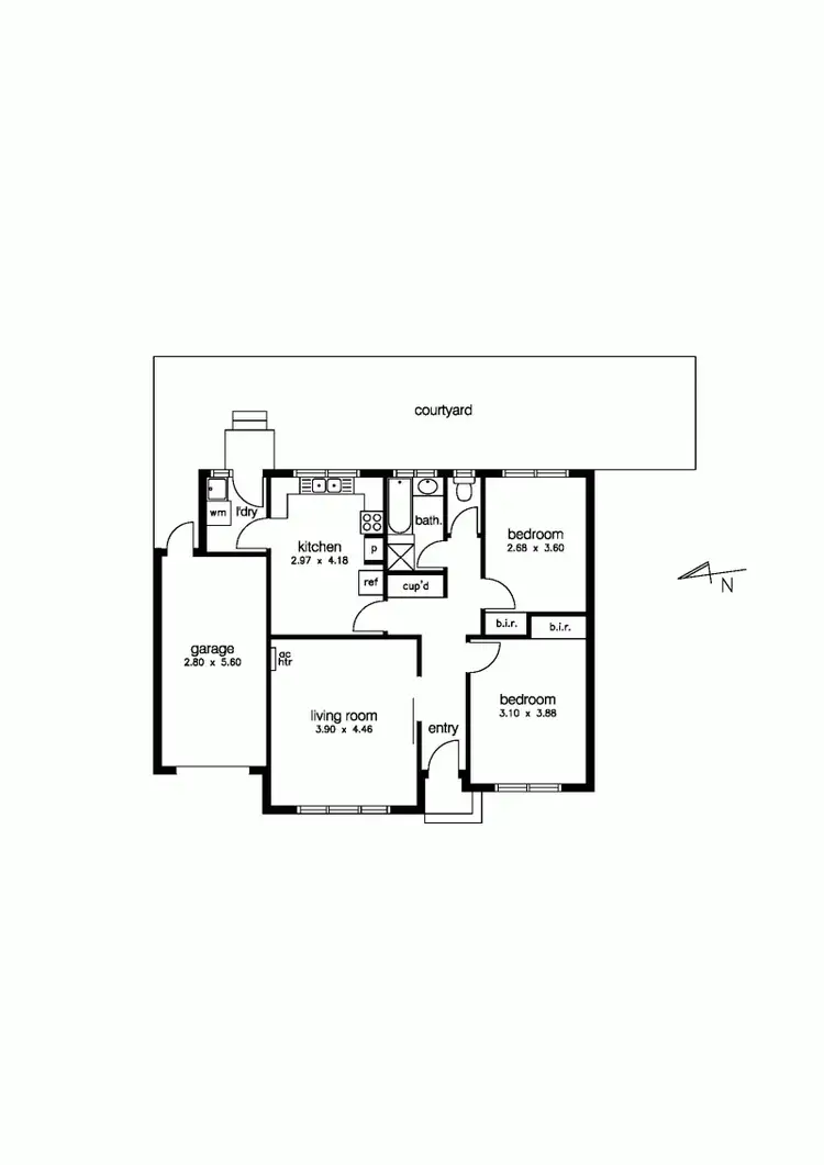 Floorplan of Homely unit listing, 2/72 Civic Parade, Altona VIC 3018