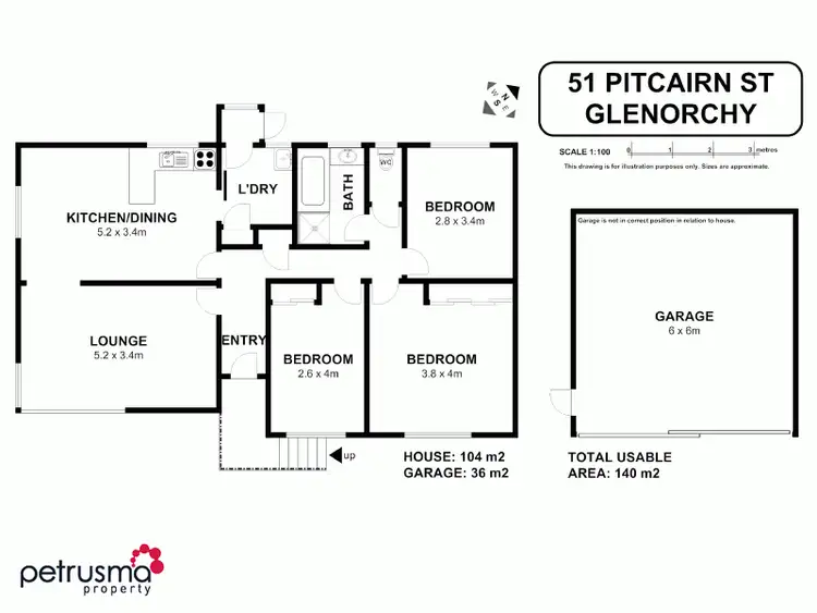 Floorplan of Homely house listing, 51 Pitcairn Street, Glenorchy TAS 7010
