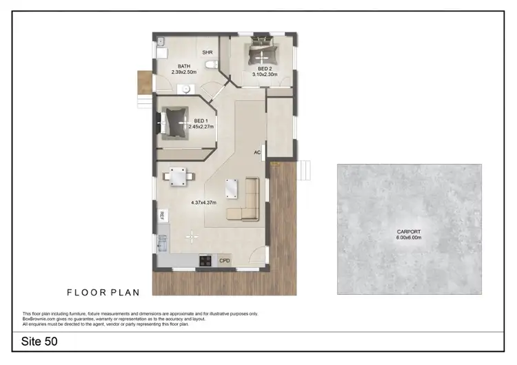 Floorplan of Homely villa listing, Site 50 Old Bruce Highway, Kybong QLD 4570