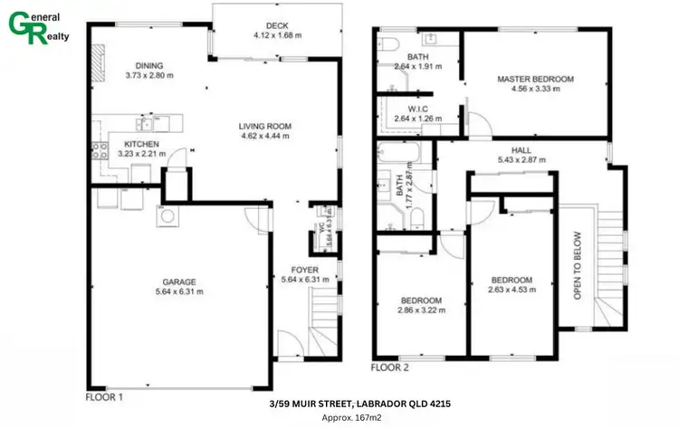 Floorplan of Homely townhouse listing, 3/59 Muir Street, Labrador QLD 4215
