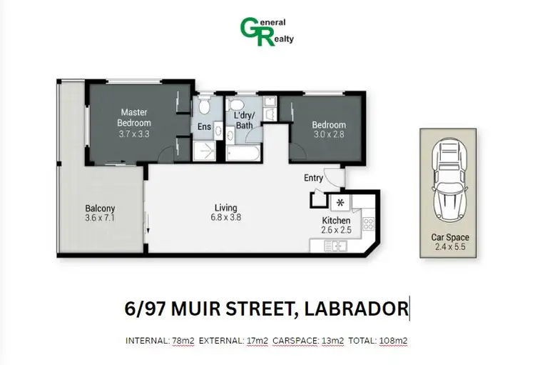 Floorplan of Homely house listing, 6/97 Muir Street, Labrador QLD 4215