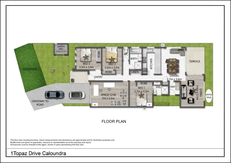 Floorplan of Homely house listing, 1 Topaz Drive, Caloundra West QLD 4551