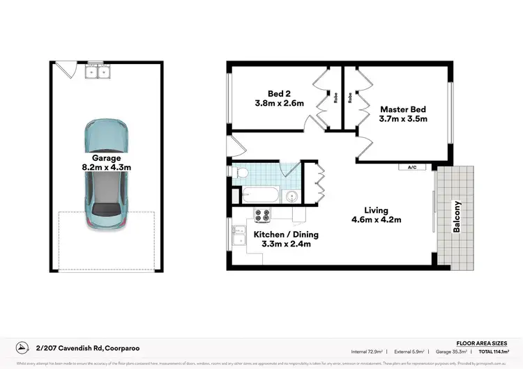 Floorplan of Homely unit listing, 2/207 Cavendish rd, Coorparoo QLD 4151