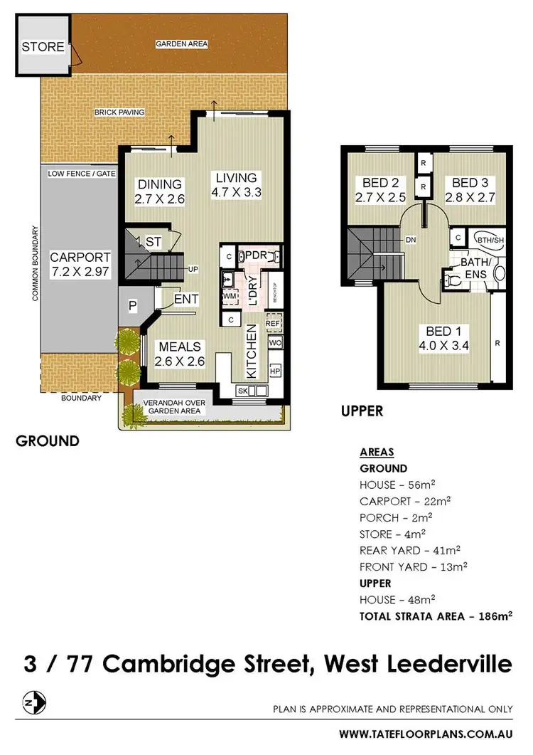 Floorplan of Homely townhouse listing, 3 77, West Leederville WA 6007