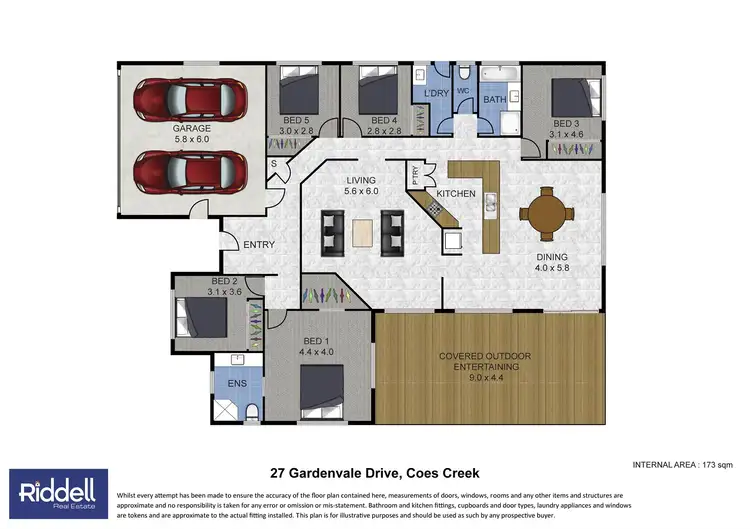 Floorplan of Homely house listing, 27 Gardenvale Drive, Coes Creek QLD 4560