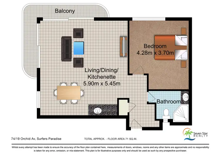 Floorplan of Homely unit listing, 74/19 Orchid Avenue, Surfers Paradise QLD 4217