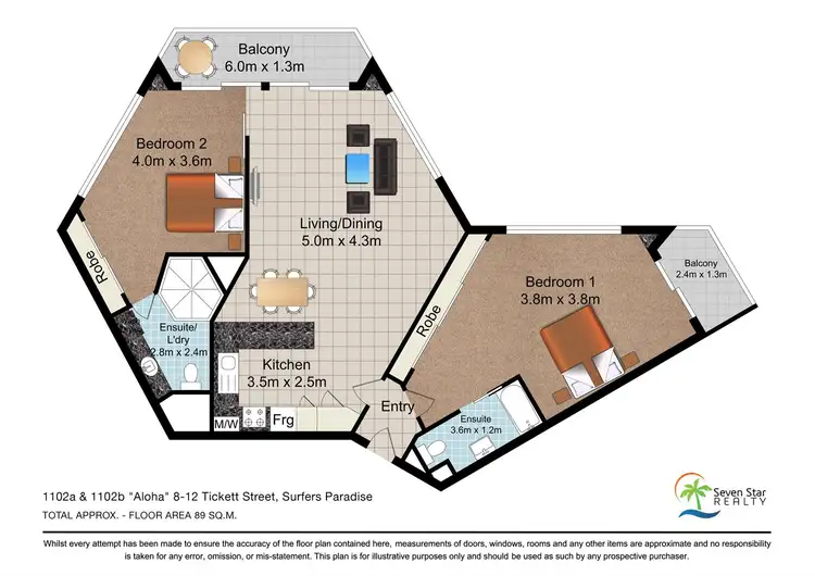 Floorplan of Homely apartment listing, 8 Trickett Street, Surfers Paradise QLD 4217