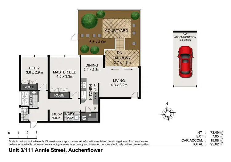 Floorplan of Homely unit listing, 3/111 Annie Street, Auchenflower QLD 4066