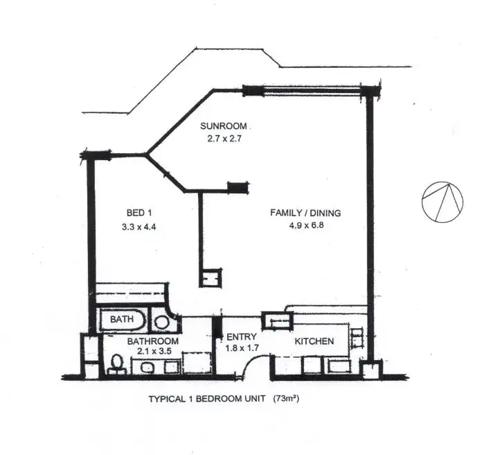 Floorplan of Homely unit listing, 502/70 Remembrance Drive, Surfers Paradise QLD 4217