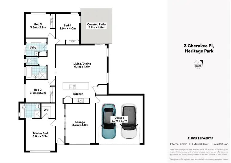 Floorplan of Homely house listing, 3 Cherokee Place, Heritage Park QLD 4118