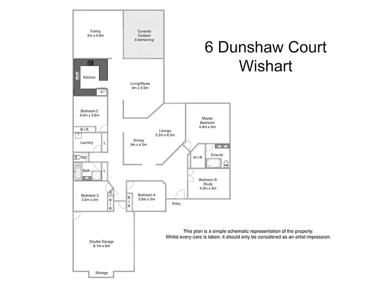 Floorplan of Homely house listing, 6 Dunshaw Court, Wishart QLD 4122