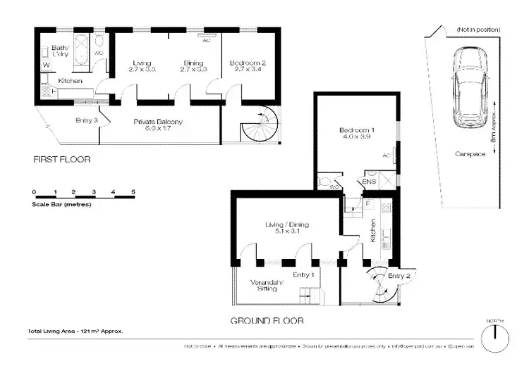 Floorplan of Homely apartment listing, 1/396 South Terrace, South Fremantle WA 6162