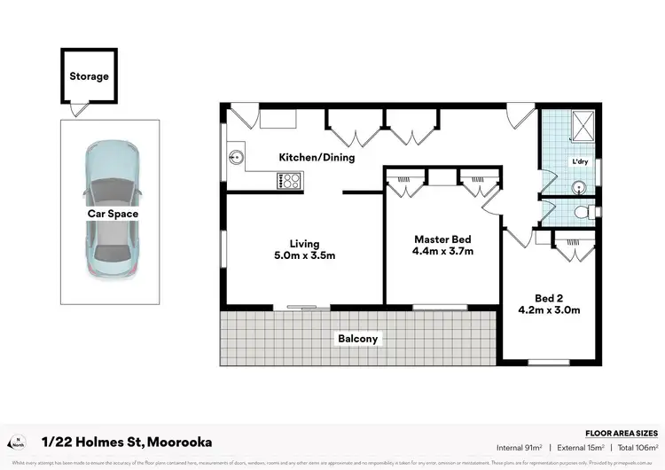 Floorplan of Homely unit listing, 1/22 Holmes St, Moorooka QLD 4105