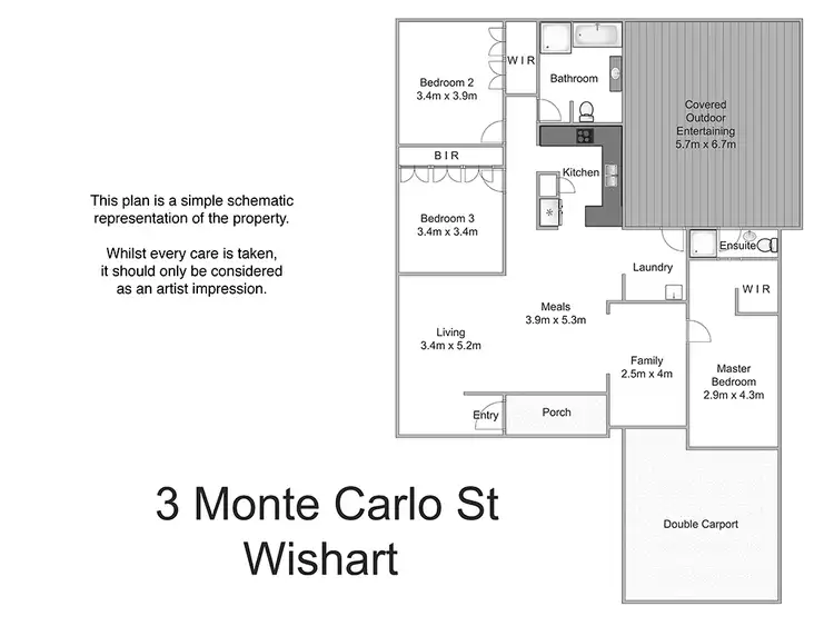 Floorplan of Homely house listing, 3 Monte Carlo Street, Wishart QLD 4122