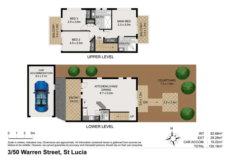 Floorplan of Homely townhouse listing, 3/50 Warren Street, St Lucia QLD 4067