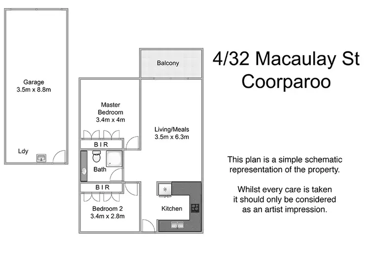Floorplan of Homely unit listing, 4/32 Macaulay Street, Coorparoo QLD 4151