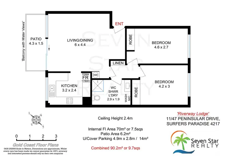 Floorplan of Homely unit listing, 11/47 PENINSULAR Drive, Surfers Paradise QLD 4217