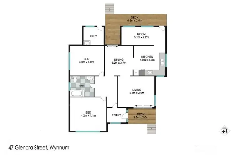 Floorplan of Homely house listing, 47 Glenora Street, Wynnum QLD 4178