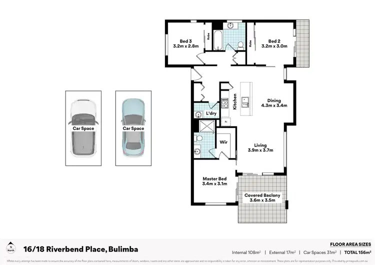 Floorplan of Homely apartment listing, 16/18 Riverbend Pl, Bulimba QLD 4171