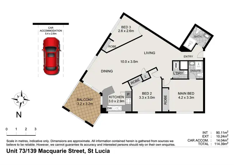 Floorplan of Homely unit listing, 73/139 Macquarie Street, St Lucia QLD 4067
