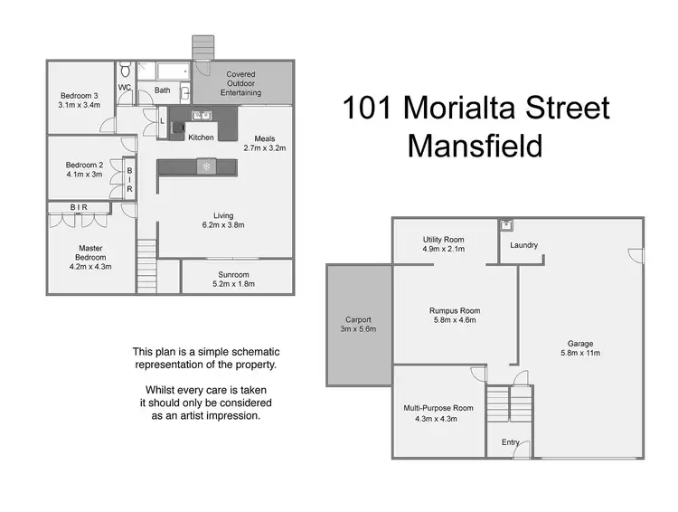 Floorplan of Homely house listing, 101 Morialta Street, Mansfield QLD 4122