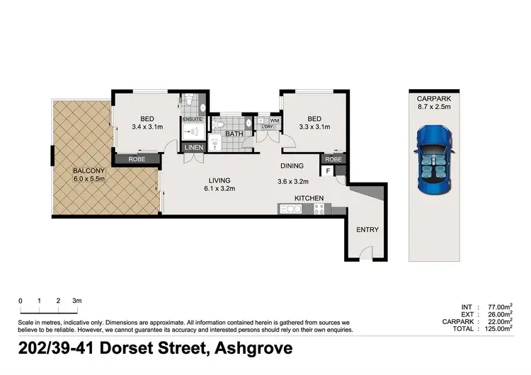 Floorplan of Homely unit listing, 202/39 Dorset Street, Ashgrove QLD 4060