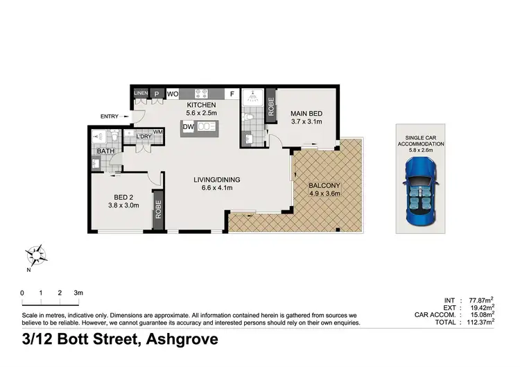 Floorplan of Homely apartment listing, 3/12 Bott Street, Ashgrove QLD 4060
