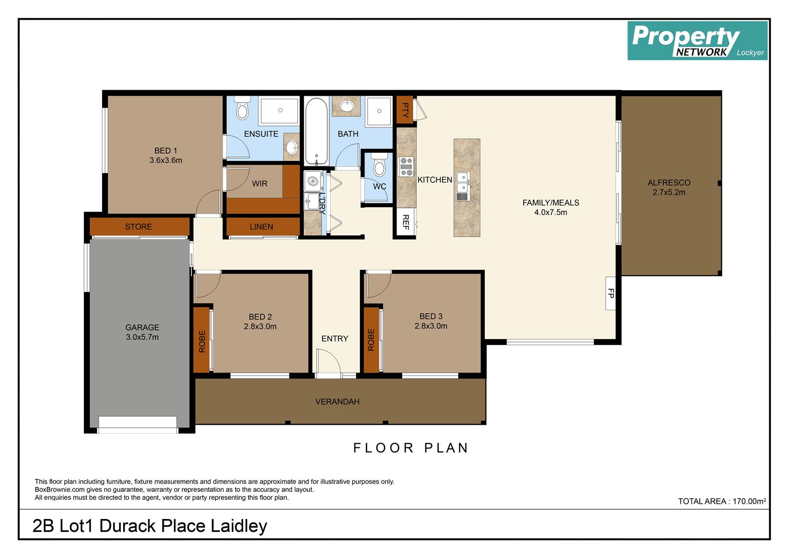 Floorplan of Homely house listing, Unit 1 Lot 2/2 Durack Place, Laidley QLD 4341