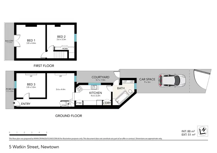 Floorplan of Homely house listing, 5 Watkin Street, Newtown NSW 2042