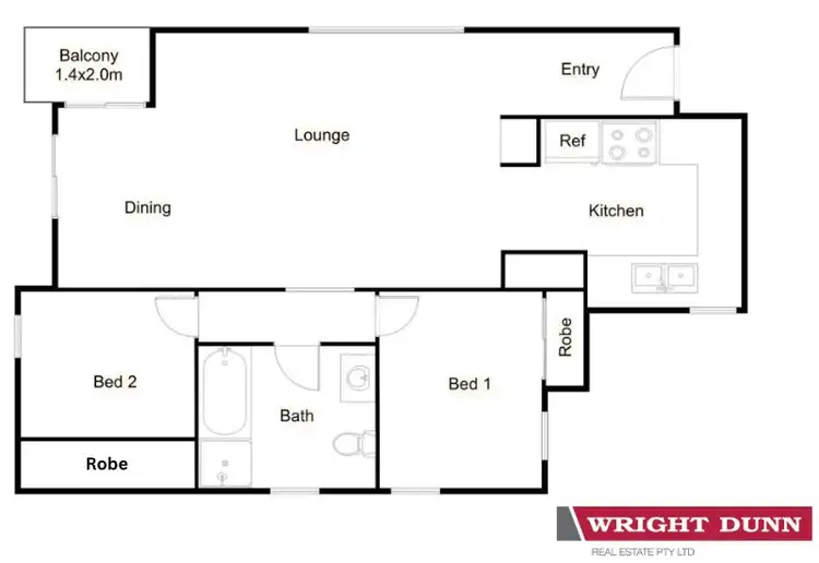 Floorplan of Homely unit listing, 13A/111 Knox Street, Watson ACT 2602