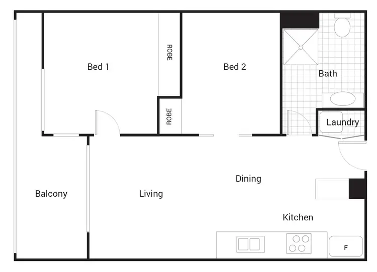 Floorplan of Homely apartment listing, 1503/6 Gribble Street, Gungahlin ACT 2912