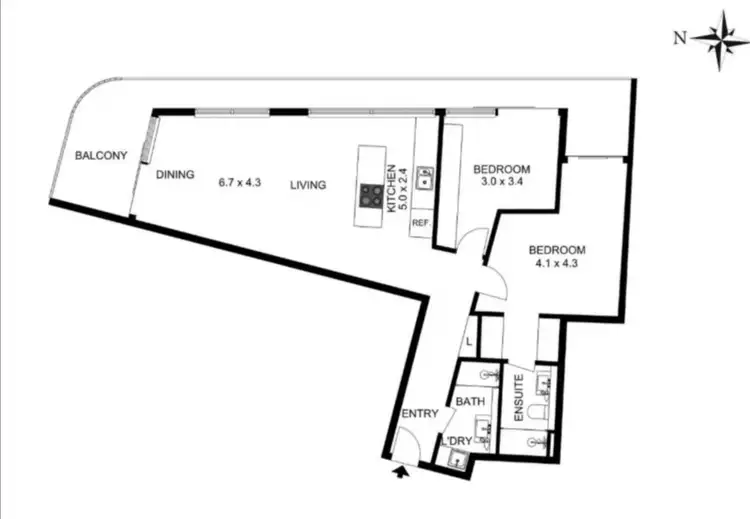 Floorplan of Homely apartment listing, 2108/120 Eastern Valley Way, Belconnen ACT 2617